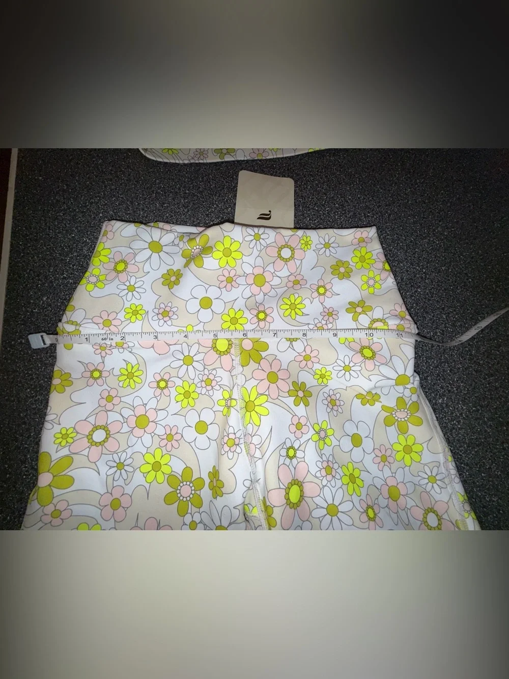 Fabletics NWT!! Pink/Neon Yellow Floral Sports Bra and Shorts Set Size XXS